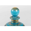 Flacon à parfum en opaline bleu turquoise 19e siècle