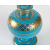 Flacon à parfum en opaline bleu turquoise 19e siècle