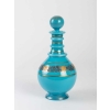 Carafe en opaline bleu turquoise, dorée et émaillée 19e siècle | Biron ||||||||
