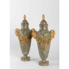 Paire de cassolettes en marbre et bronze doré 19e siècle | Biron Paire de cassolettes en marbre et bronze doré 19e siècle