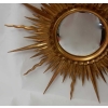 1950/70 ‘ Miroir Soleil Bois Doré Convexe Diamètre 87 Cm | Biron 1950/70 ‘ Miroir Soleil Bois Doré Convexe Diamètre 87 Cm