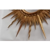 1950/70 ‘ Miroir Soleil Bois Doré Convexe Diamètre 87 Cm | Biron 1950/70 ‘ Miroir Soleil Bois Doré Convexe Diamètre 87 Cm