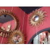 1950/70 ‘ Miroir Soleil Rayons Tournants Convexe, Bois Doré Diametre 58 Cm | Biron 1950/70 ‘ Miroir Soleil Rayons Tournants Convexe, Bois Doré Diametre 58 Cm