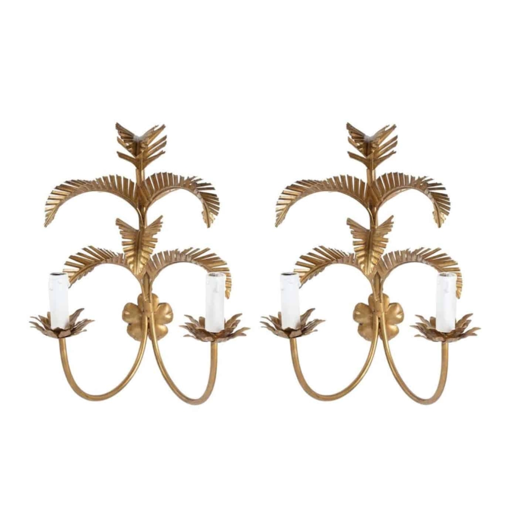 Paire d’Appliques « Palmier » maison FlorArt 1960 | Biron ||||