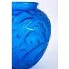 Vase « Sauterelles » verre bleu électrique de René LALIQUE