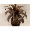 1970′ Lampe Ananas En Laiton Et Fer Oxydé Maison Jansen H 50 Cm