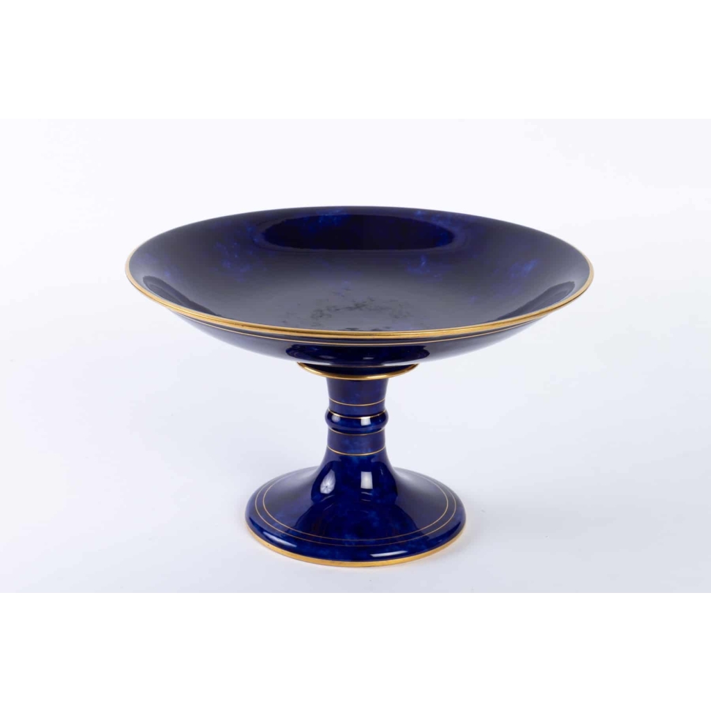 Coupe de la Manufacture de Sèvres bleue marbré or 1899 | Biron |||||||||