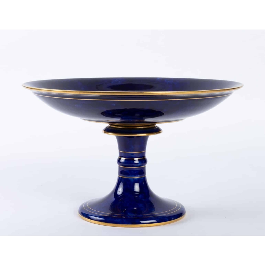 Coupe de la Manufacture de Sèvres bleue marbré or 1899 | Biron Coupe de la Manufacture de Sèvres bleue marbré or 1899