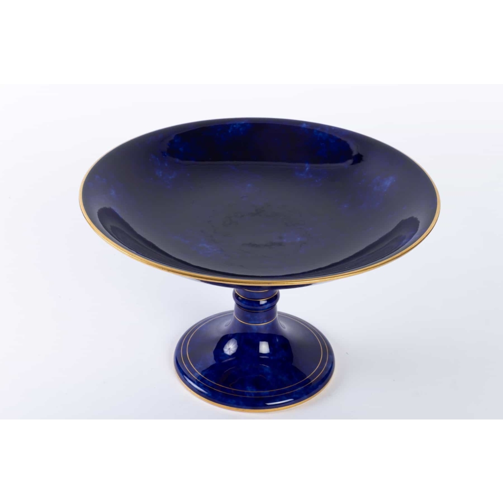 Coupe de la Manufacture de Sèvres bleue marbré or 1899 | Biron Coupe de la Manufacture de Sèvres bleue marbré or 1899
