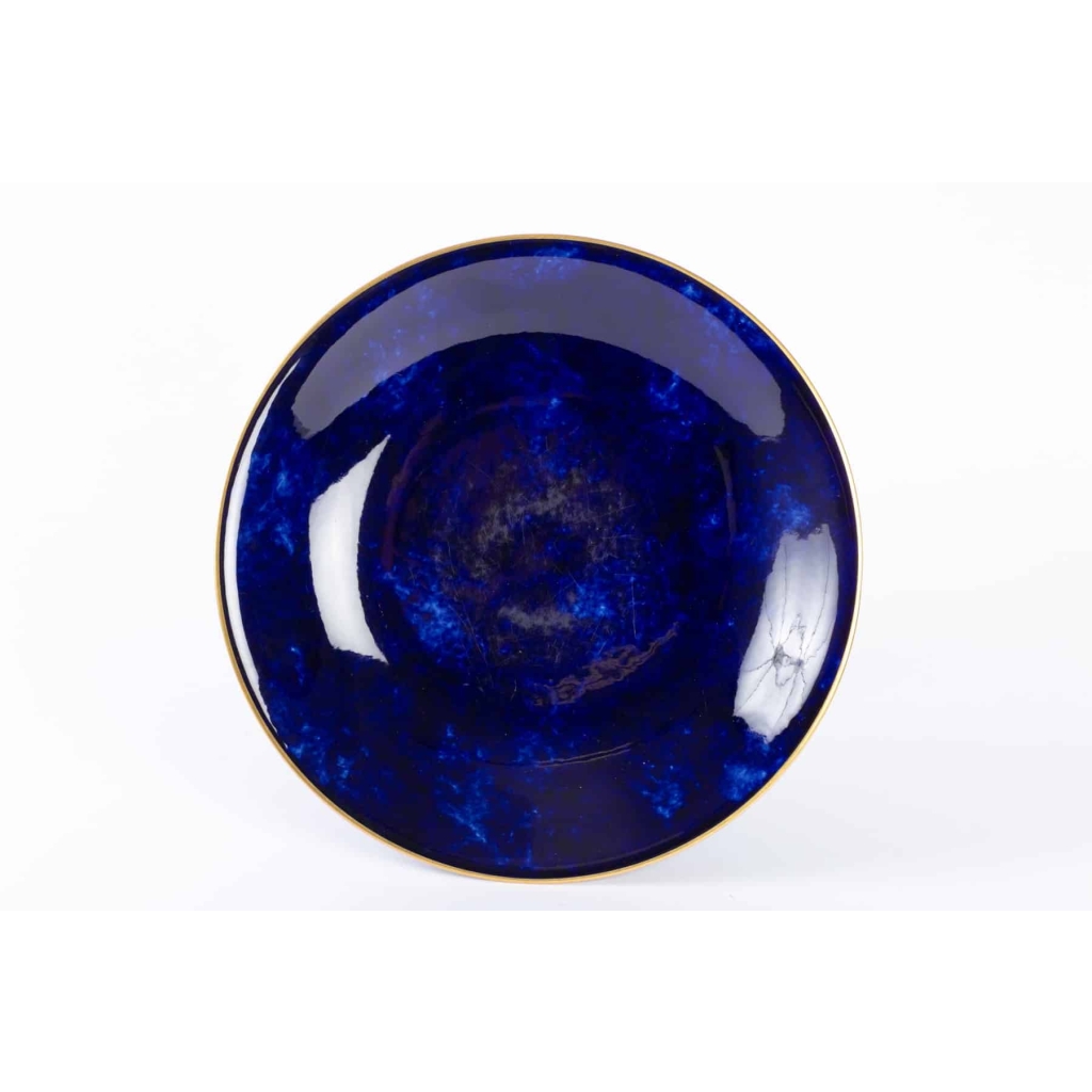 Coupe de la Manufacture de Sèvres bleue marbré or 1899 | Biron Coupe de la Manufacture de Sèvres bleue marbré or 1899