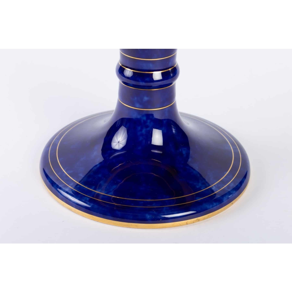 Coupe de la Manufacture de Sèvres bleue marbré or 1899 | Biron Coupe de la Manufacture de Sèvres bleue marbré or 1899