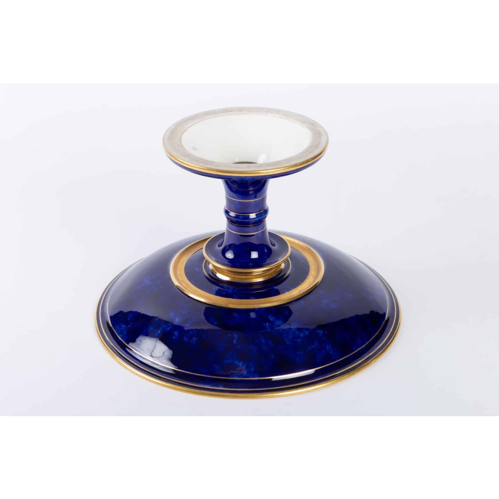 Coupe de la Manufacture de Sèvres bleue marbré or 1899 | Biron Coupe de la Manufacture de Sèvres bleue marbré or 1899