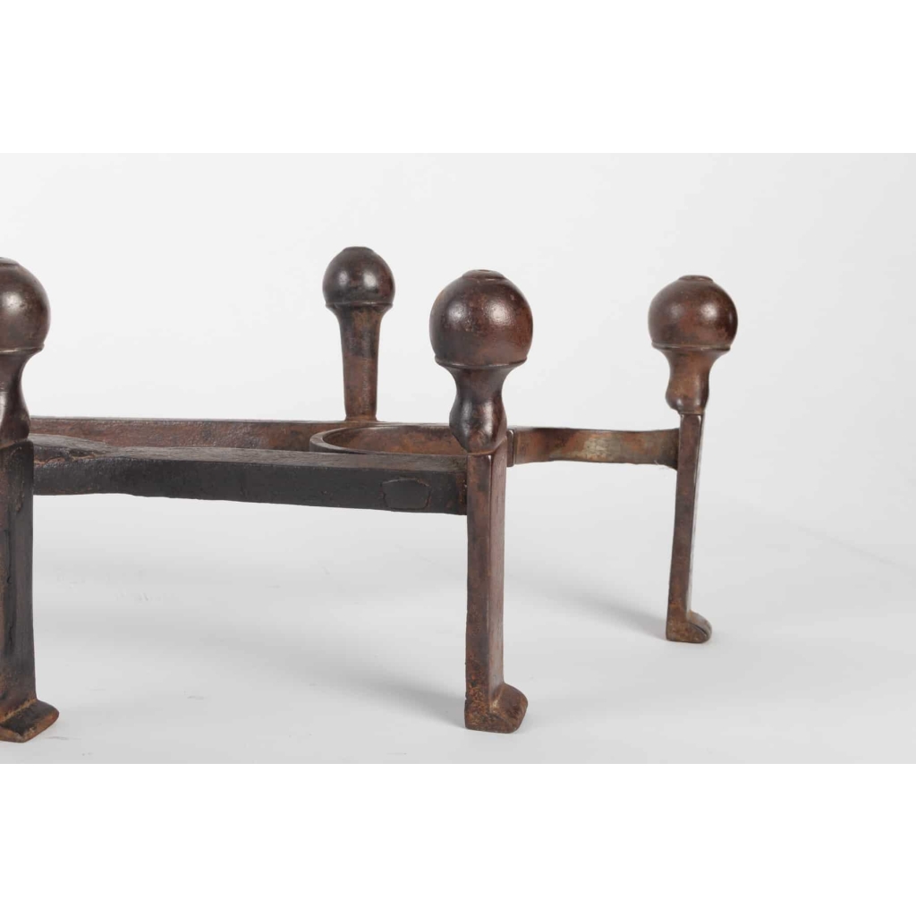 Paire de Chenet en bronze patiné époque Napoléon III 19e siècle