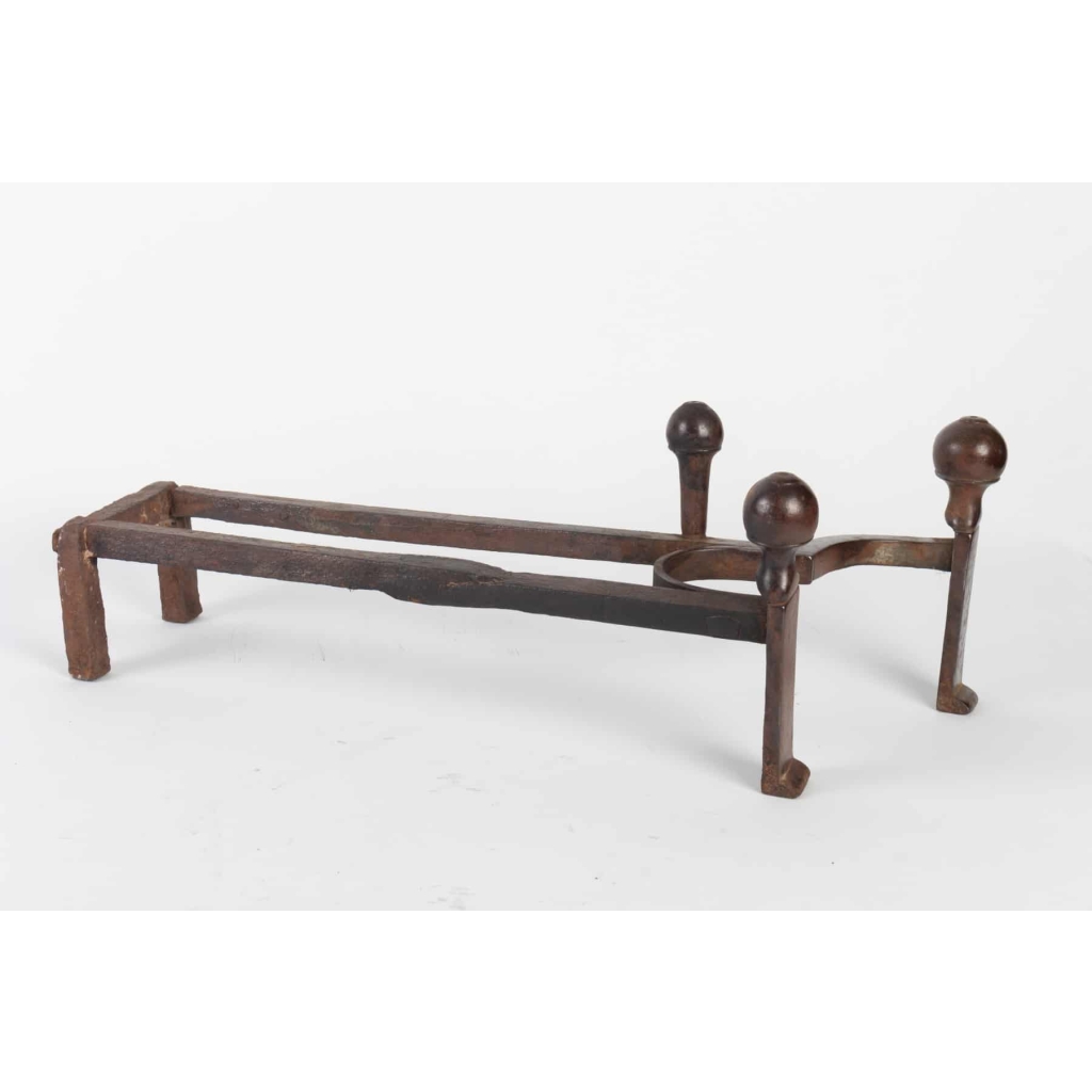 Paire de Chenet en bronze patiné époque Napoléon III 19e siècle