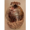 1950/70 Seau A Glace Forme Ananas Décor Animaux Métal Argenté