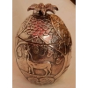 1950/70 Seau A Glace Forme Ananas Décor Animaux Métal Argenté
