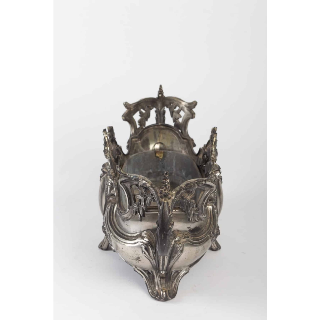 Jardinière en métal argenté de style Louis XV début 20e siècle
