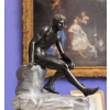 Hermès assis d’après l’antique – bronze à patine sombre vers 1890 | Biron ||||||||||||||