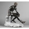 Hermès assis d’après l’antique – bronze à patine sombre vers 1890 | Biron Hermès assis d’après l’antique – bronze à patine sombre vers 1890