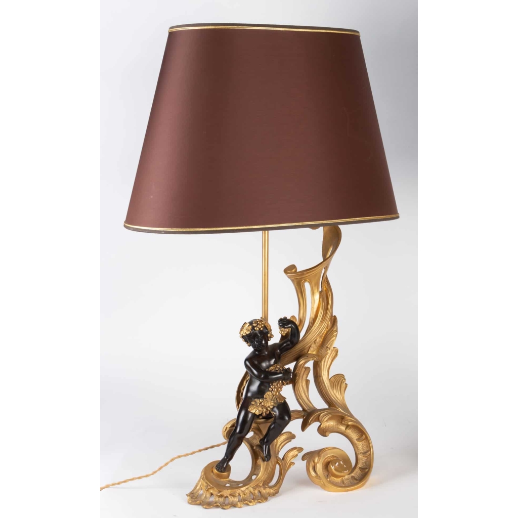 Une paire de chenets montés en lampe époque XIXe de style Napoléon III | Biron Une paire de chenets montés en lampe époque XIXe de style Napoléon III