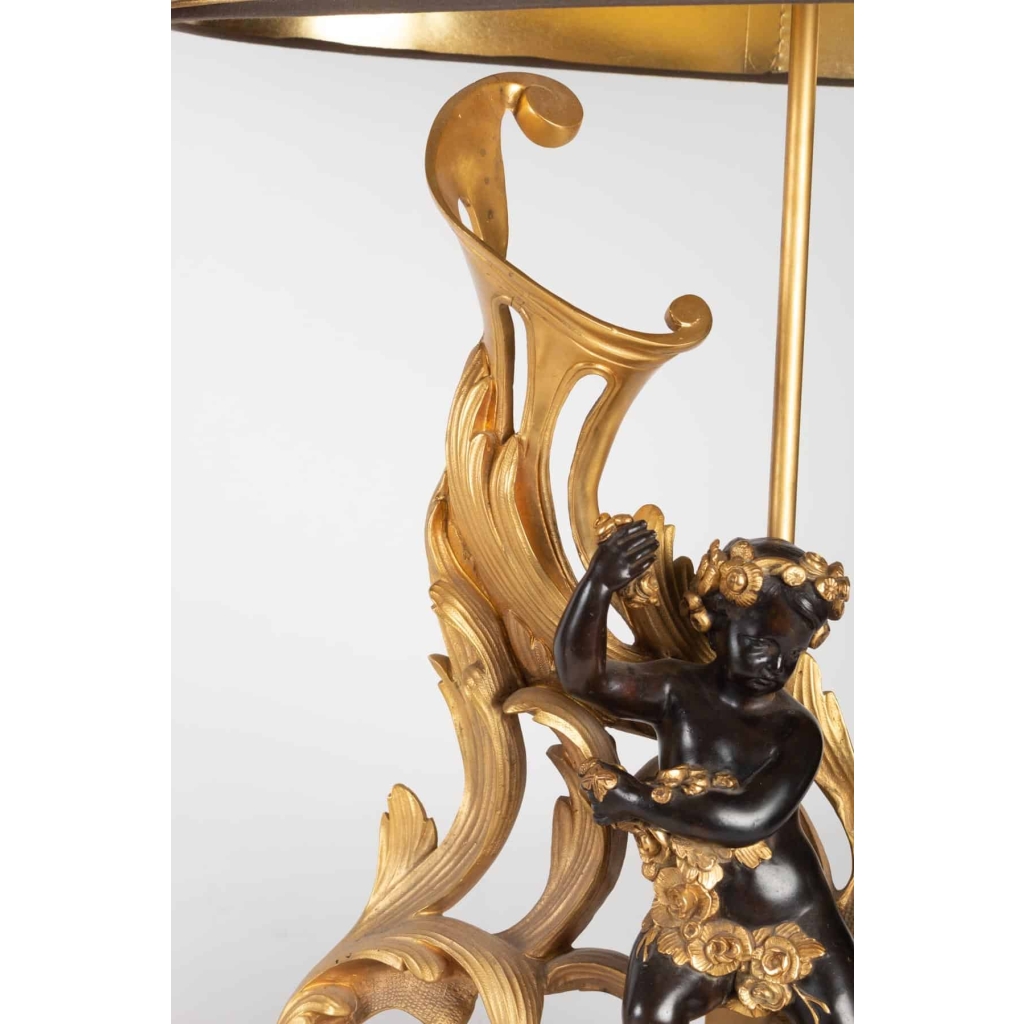 Une paire de chenets montés en lampe époque XIXe de style Napoléon III | Biron Une paire de chenets montés en lampe époque XIXe de style Napoléon III