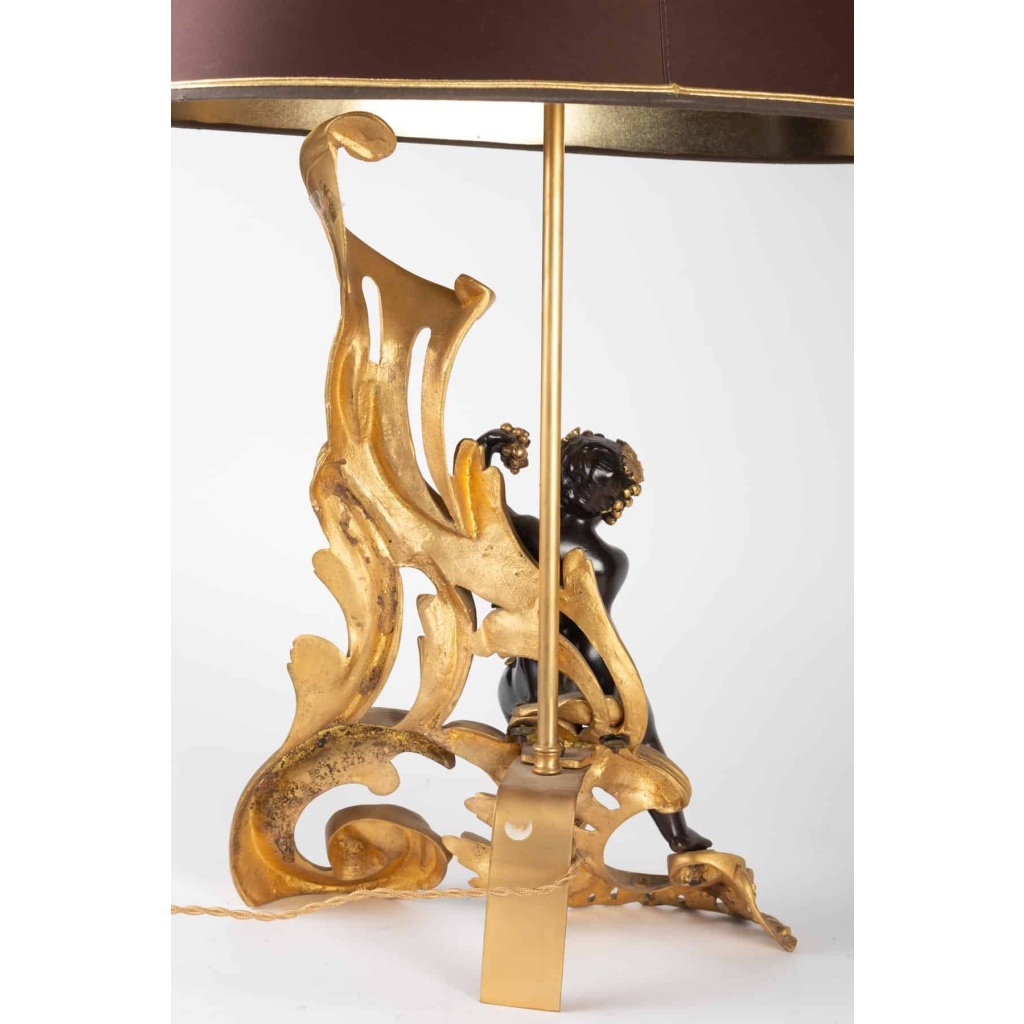 Une paire de chenets montés en lampe époque XIXe de style Napoléon III | Biron Une paire de chenets montés en lampe époque XIXe de style Napoléon III