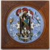 Paire d'émaux, circa. 1880, Les 5 sens et la Justice