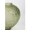 Paire de vases « Gui » verre vert absinthe et vert kaki de René LALIQUE