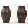 Paire de vases en bronze, Japon XIXème | Biron Paire de vases en bronze, Japon XIXème