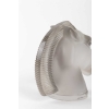 Mascotte Bouchon de Radiateur « Longchamp A » Double Main verre blanc de René LALIQUE