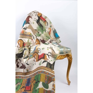 Tissu en lin « Chevaux » | Biron ||||||||||||