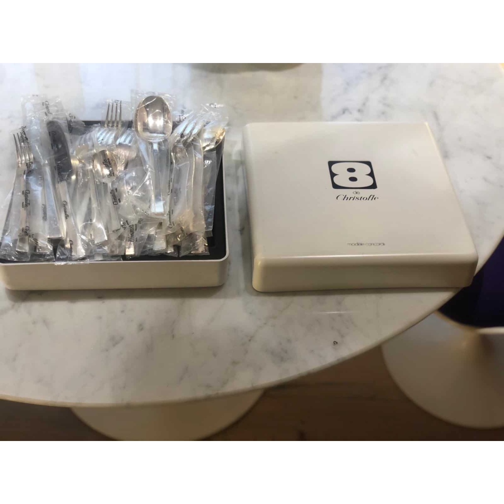 Christofle & Hamard Flatware « Concorde » Silver Plated Pieces, 48 Pieces | Biron ||