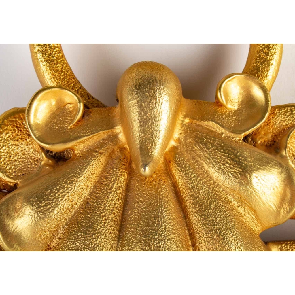 Miroir en bronze doré, signé Georges Mathias pour Fondica Paris , année 1980. | Biron Miroir en bronze doré, signé Georges Mathias pour Fondica Paris , année 1980.