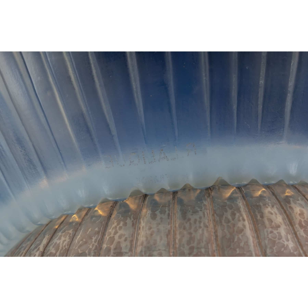 Coupe « Flora Bella » verre opalescent de René LALIQUE sur pied en argent