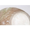 Vase « Martin Pêcheurs » verre blanc patiné sepia et vert de René LALIQUE