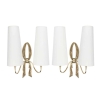 Paire d’Appliques « Ruban » Bronze Lucien Gau 1960 | Biron ||||||