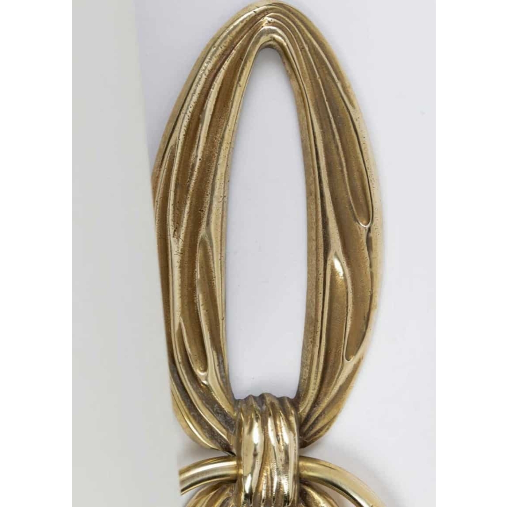 Paire d’Appliques « Ruban » Bronze Lucien Gau 1960 | Biron Paire d'Appliques "Ruban" Bronze Lucien Gau 1960