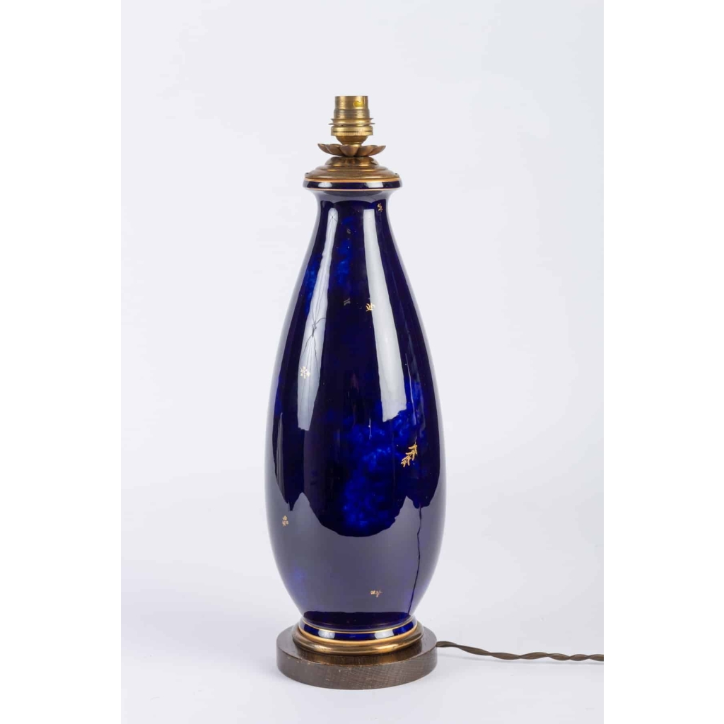 Lampe bleu marbré de Sèvres 1925 | Biron ||||||||