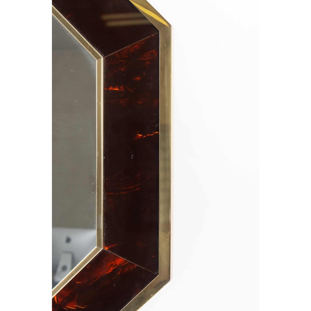 Miroir octogonal années 1960-70 | Biron Miroir octogonal années 1960-70