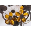 Appliques de style Baguès aux fleurs et fer forgé 1950 | Biron Appliques de style Baguès aux fleurs et fer forgé 1950
