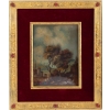 Peinture sur porcelaine cadre en bronze doré 19e siècle Napoléon III