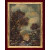 Peinture sur porcelaine cadre en bronze doré 19e siècle Napoléon III