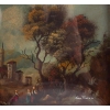 Peinture sur porcelaine cadre en bronze doré 19e siècle Napoléon III