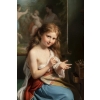 Fritz Zuber-Bühler (1822-1896) – Portrait d’une jeune fille dans son atelier | Biron Fritz Zuber-Bühler (1822-1896) - Portrait d’une jeune fille dans son atelier