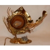 1970′ Lampe A la Raie en Bronze Doré et Agate Et Cristal de Roche DLG Duval Brasseur, Isabelle Faure Signée Laudrain | Biron |||||