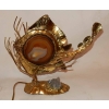 1970′ Lampe A la Raie en Bronze Doré et Agate Et Cristal de Roche DLG Duval Brasseur, Isabelle Faure Signée Laudrain | Biron 1970′ Lampe A la Raie en Bronze Doré et Agate Et Cristal de Roche DLG Duval Brasseur, Isabelle Faure Signée Laudrain