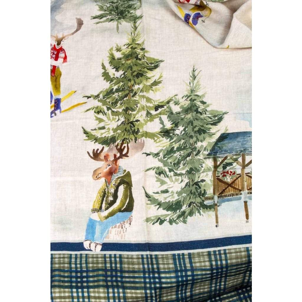 Tissu en lin « Balade en montagne » | Biron Tissu en lin "Balade en montagne"