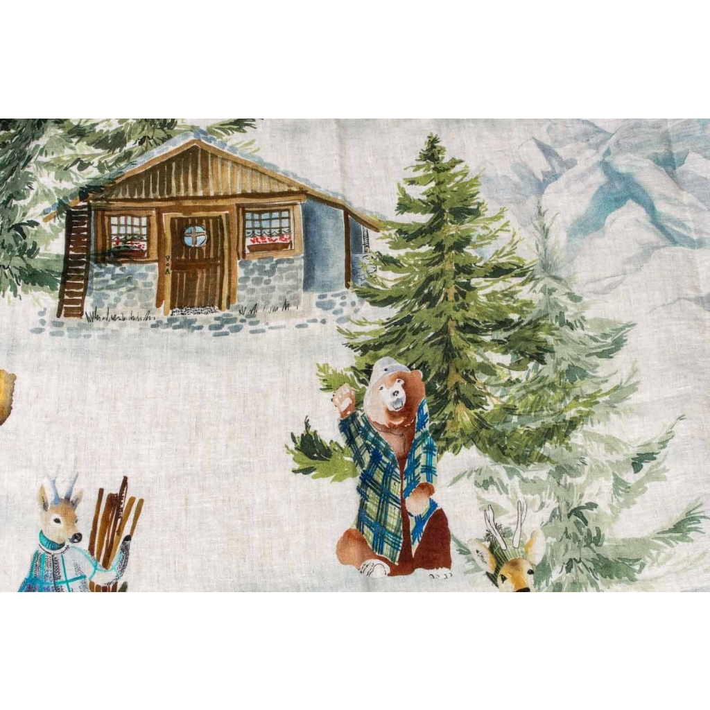Tissu en lin « Balade en montagne » | Biron Tissu en lin "Balade en montagne"