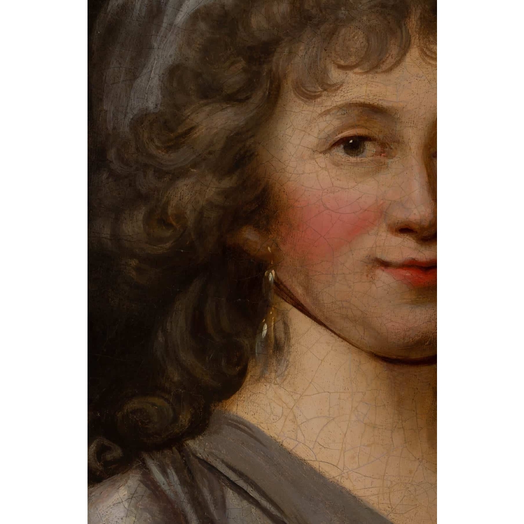 Portrait d'une jeune femme au ruban de soie, vers 1790.