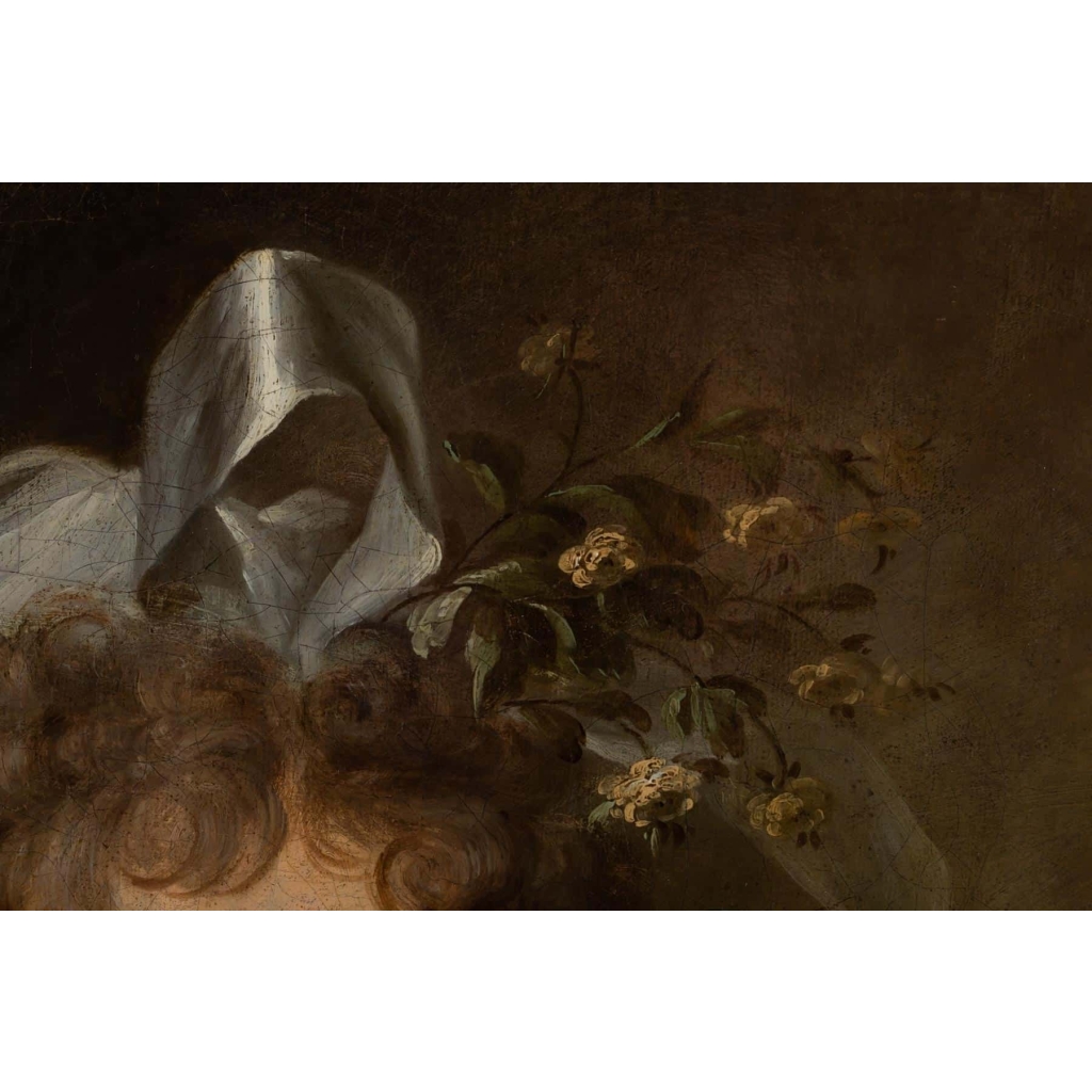 Portrait d'une jeune femme au ruban de soie, vers 1790.